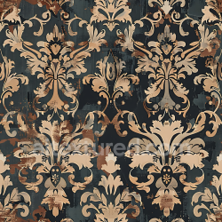 seamless Seamless 3D Camouflage PBR Texture with Ornate Baroque Pattern and Distressed Paint texture 8k free download PBR