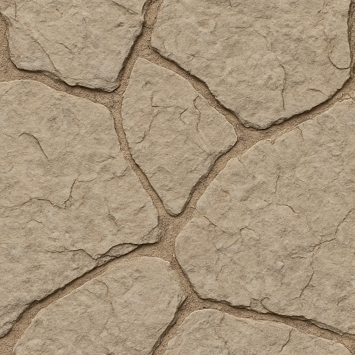Flagstone Rough With Stone Erosion And Wide Joints Natural Stone Asphalt seamless PBR texture preview