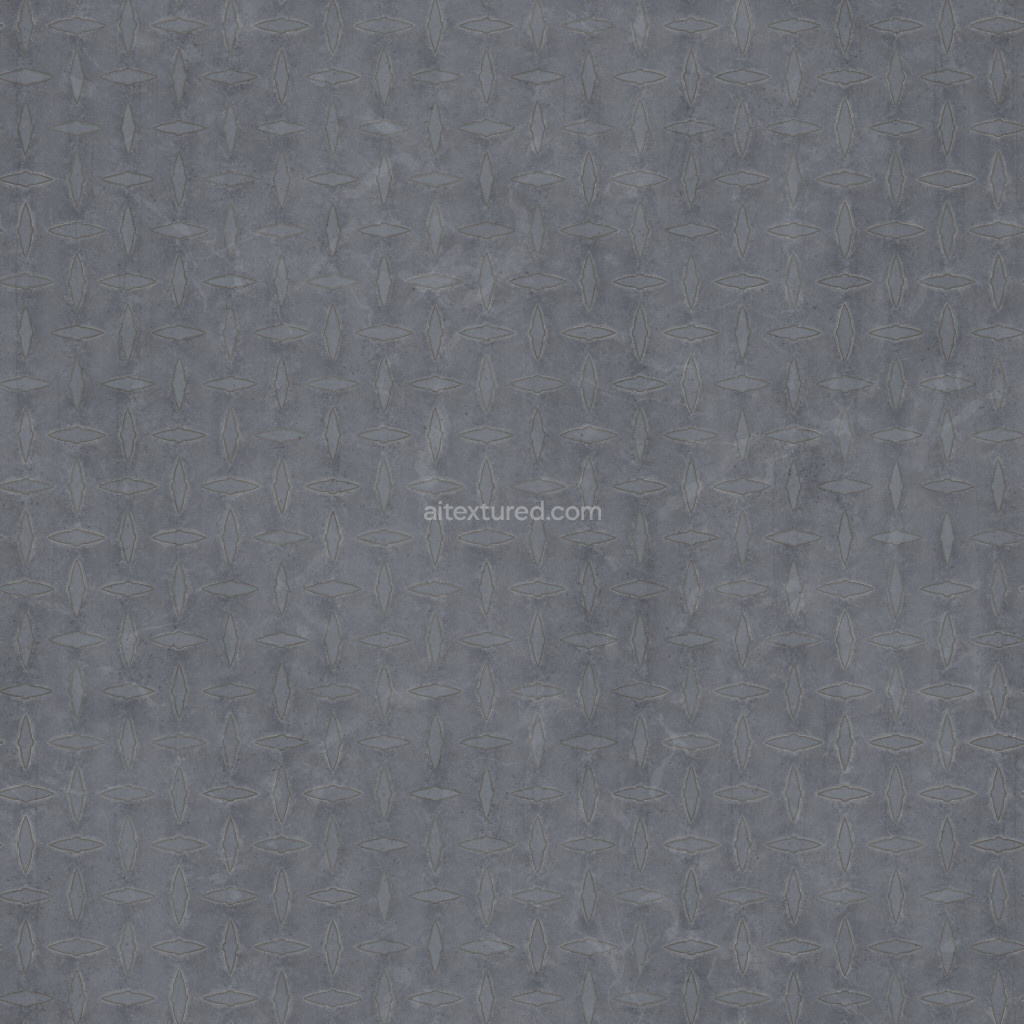 Seamless diamond plate PBR texture in blue hue