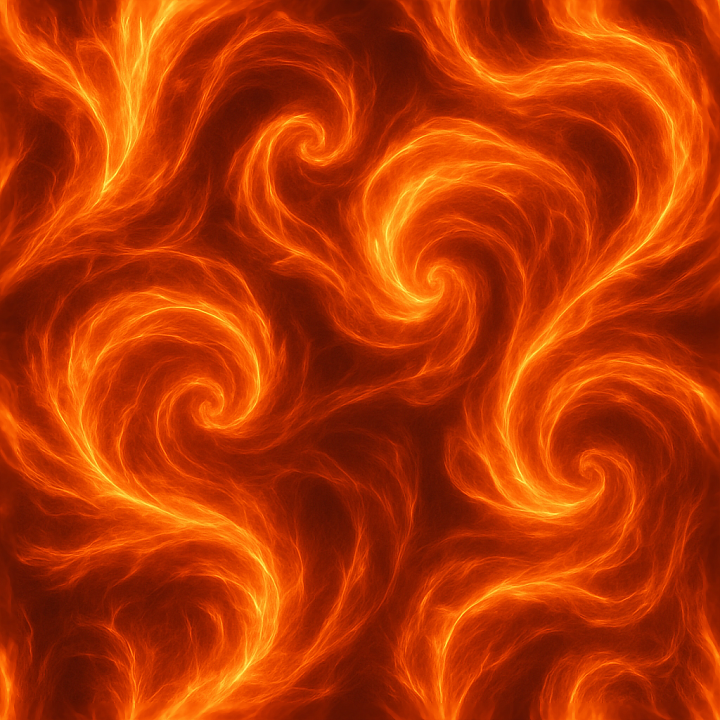 Fire Mesh With Flickering Flame And Fire Swirl seamless PBR texture preview