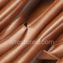 seamless Seamless 3D Quilted Brown Leather PBR Texture with Fine Grain and Detailed Stitching texture 8k free download PBR