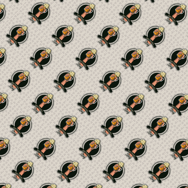 Featuring St Patrick's Day Beer and Shamrocks Pattern seamless PBR texture preview