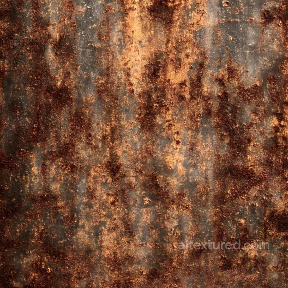 Rusty Metal PBR Texture Featuring Corrosion and Pitting in Warm Tones Rust texture preview