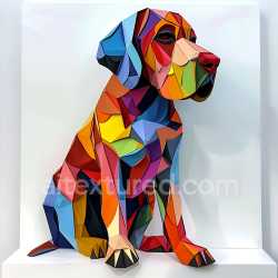 seamless Seamless 3D PBR Texture of Origami-Inspired Bavarian Mountain Hound Pattern texture 8k free download PBR