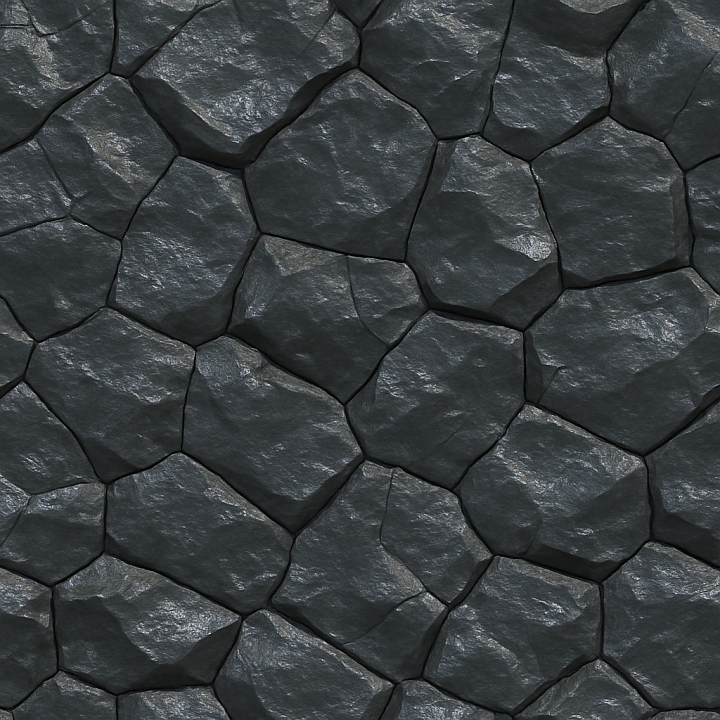 Shiny Basalt seamless PBR texture preview