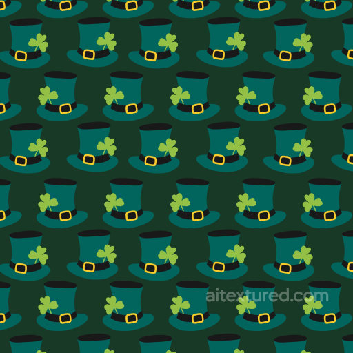 Featuring Green Leprechaun Hats with Shamrocks seamless St patrick digital paper bundle PBR texture