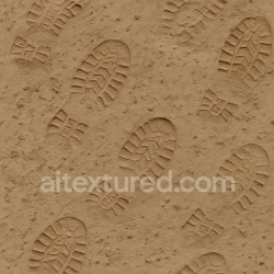 seamless Seamless 3d texture pbr 8k of boot prints on wet soil with mud splatter effects texture 8k free download PBR