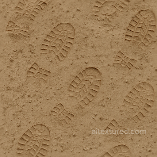 Of Boot Prints On Wet Soil With Mud Splatter Effects seamless Footprints PBR texture
