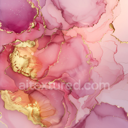 seamless Seamless 3D Alcohol Ink PBR Texture with Pink and Gold Fluid Marbling texture 8k free download PBR