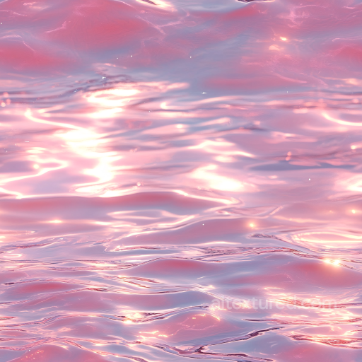 Pink Reflective Water Surface Seamless Texture with Soft Ripples seamless Water PBR texture