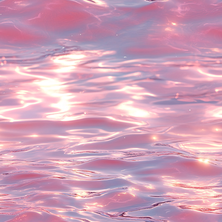 Pink Reflective Water Surface with Soft Ripples seamless PBR texture preview