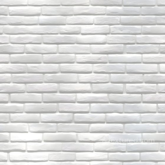 Cracked White Painted Brick Wall Seamless Texture with Subtle Surface Damage Brick texture preview