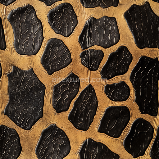 Seamless 3D PBR Leather Texture Featuring Two-Tone Cracked Grain Surface