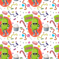 seamless Seamless 3D PBR Texture with Playful Cartoon Candy and Happy Ice Pop Pattern texture 8k free download PBR