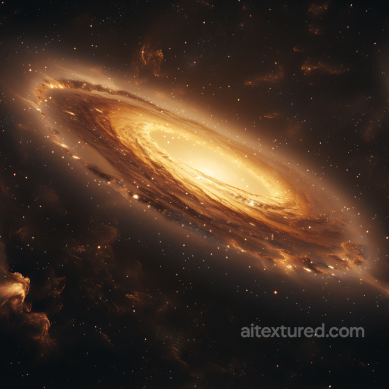 Space Texture Featuring a Radiant Glowing Galaxy with Golden Nebula Clouds Star, space, planets texture preview