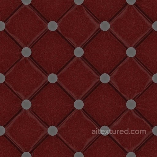 Red Worn Sofa Leather Texture with Nails | Free PBR seamless Fabric PBR texture