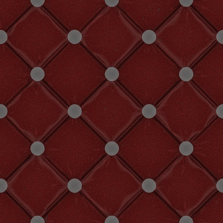 Red Worn Sofa Leather with Nails seamless PBR texture preview
