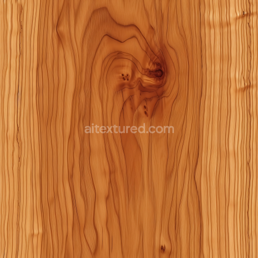 Seamless 3D Pine Wood PBR Texture Featuring Natural Knots and Wood Grain