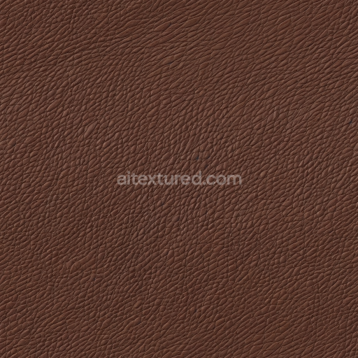 Seamless 3D Pebbled Brown Leather PBR Texture with Natural Grain and Fine Wrinkles