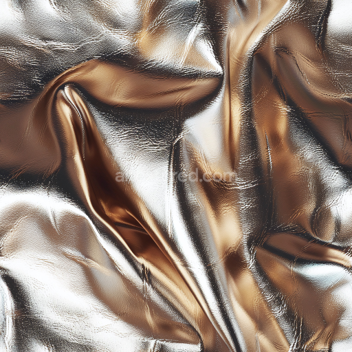 Seamless 3D Glossy Brown Leather PBR Texture Featuring Fine Wrinkles and Natural Folds