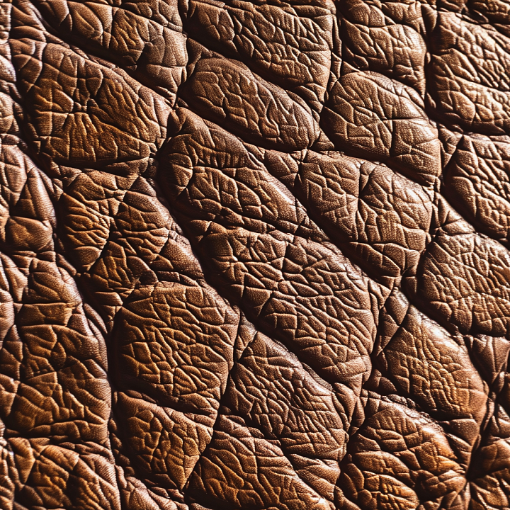 Cracked Brown Leather With Deep Grain And Aged Finish seamless PBR texture preview