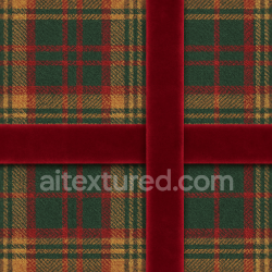 seamless Seamless 3d texture pbr 8k woven fabric festive plaid red gold green colors texture 8k free download PBR