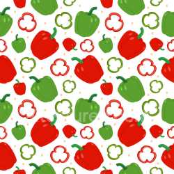 Pattern Bundle - Seamless 3D Pattern PBR Texture Featuring Colorful Capsicum Motifs on White Background texture preview