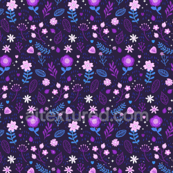 seamless Seamless 3D PBR Texture with Purple Flower Pattern and Playful Botanical Design texture 8k free download PBR