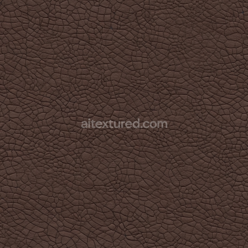 Seamless 3D PBR Texture of Cracked Brown Leather with Distinctive Weathered Grain