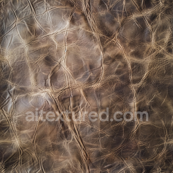 seamless Seamless 3D PBR Texture of Distressed Deep-Wrinkled Brown Leather texture 8k free download PBR