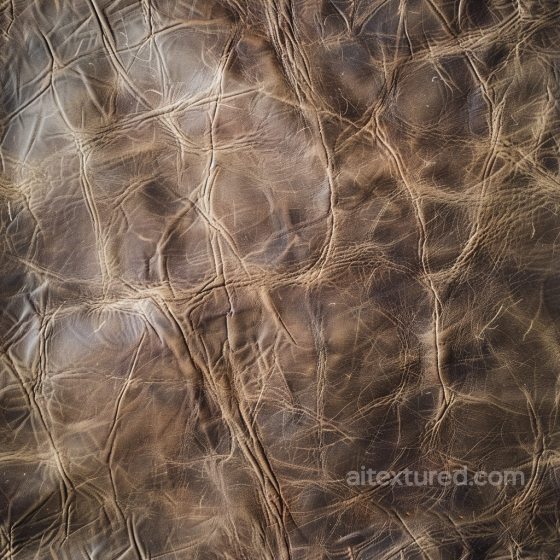 Distressed Deep-Wrinkled Brown Leather Seamless Texture Leather texture preview
