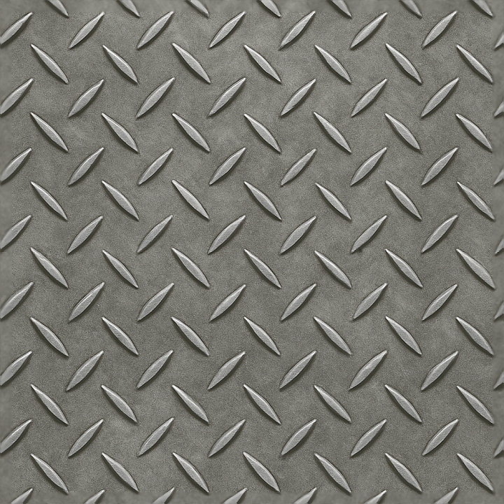 Tactile Plate Featuring Diamond Plate Pattern With Brushed Steel Finish seamless PBR texture preview