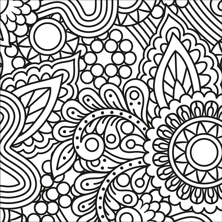 Featuring Intricate Black and White Hand-Drawn Doodle Patterns seamless PBR texture preview