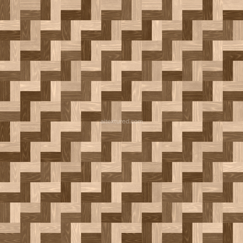 Seamless wood floor PBR texture with natural grain pattern