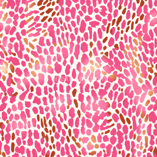 Seamless 3D PBR Texture of Pink Leopard Print Fabric with Brown Spots
