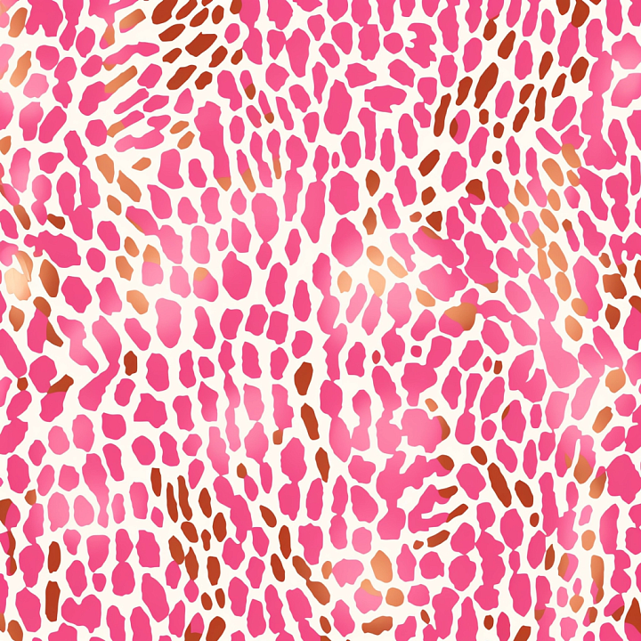 Pink Leopard Print Fabric with Brown Spots seamless PBR texture preview