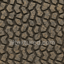 seamless Seamless 3d texture pbr 8k offroad tire with knobby tread and dirt embedded for rugged terrain vehicle tire modeling texture 8k free download PBR