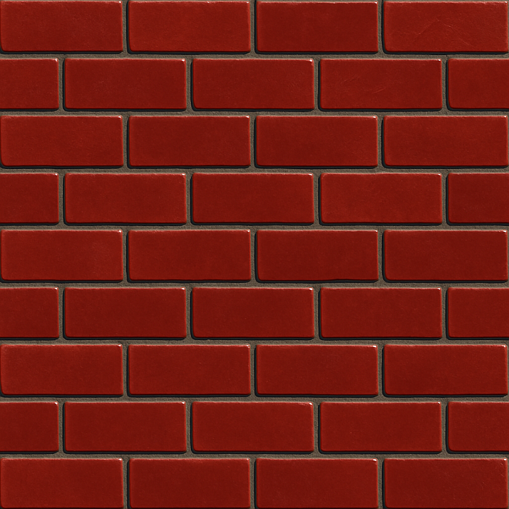 Polished Red Brick seamless PBR texture preview