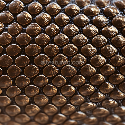 Seamless 3D Reptilian Skin PBR Texture Featuring Glossy Scales and Organic Pattern