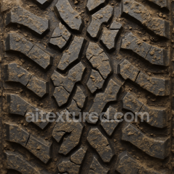 seamless Seamless 3d texture pbr 8k mud tire with deep tread and mud splatter for authentic wet mud offroad vehicle tire surfaces texture 8k free download PBR