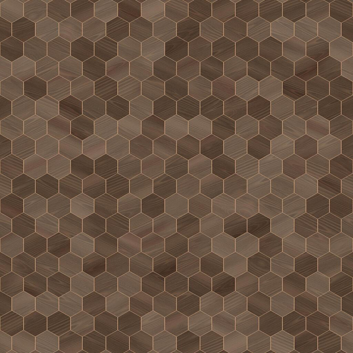 Hexagonal Wood Tiles for Wall Decor seamless PBR texture preview