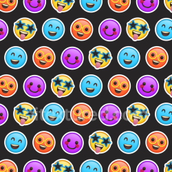 seamless Seamless 3D PBR Colorful Happy Face Pattern Texture with Smiley Emojis texture 8k free download PBR