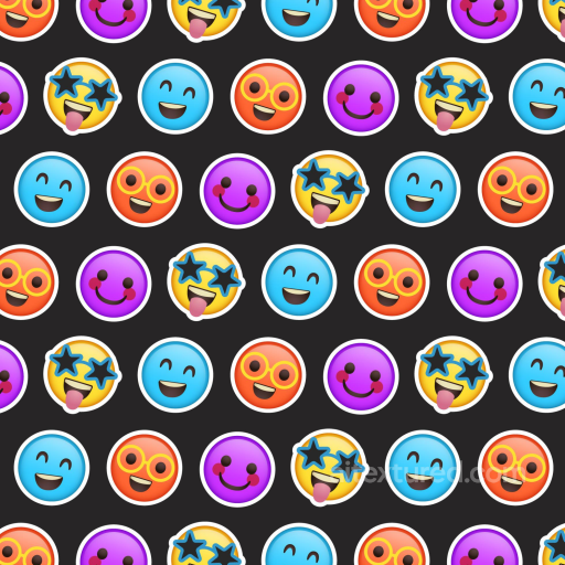 Colorful Happy Face Pattern Texture with Smiley Emojis seamless Happy Face pattern PBR texture