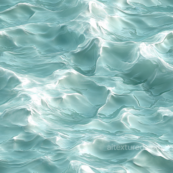 Stylized Ocean Surface Water PBR Texture with Soft Waves and Glossy Highlights Water texture preview