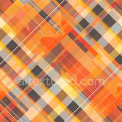 seamless Seamless 3D PBR Plaid Fabric Texture Featuring Warm Orange, Yellow, and Brown Overlapping Patterns texture 8k free download PBR