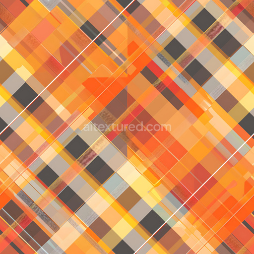Seamless 3D Plaid Pattern Metal PBR Texture in Warm Tones