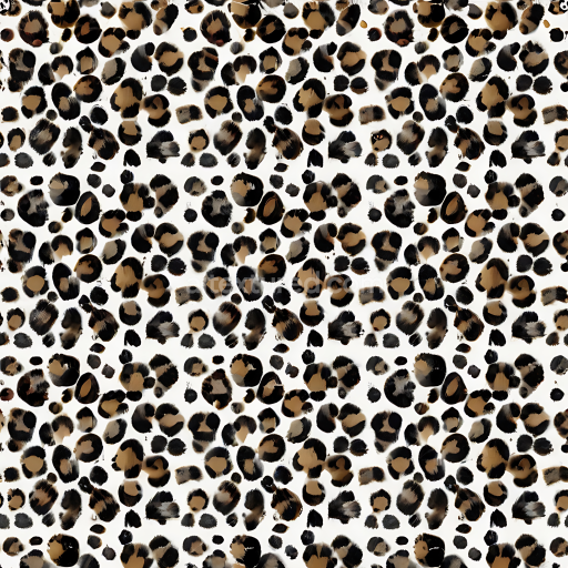 Seamless 3D PBR Leopard Print Fabric Texture with Brown and Black Spots