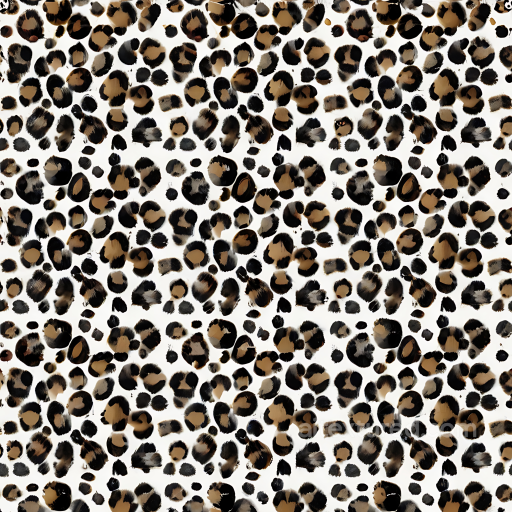 Leopard Print Fabric Texture with Brown and Black Spots seamless Leopard Print PBR texture