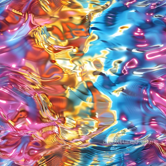 Featuring Colorful Glossy Liquid Surface with Reflective Flow Glossy texture preview