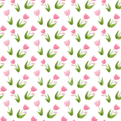 seamless Seamless 3D PBR Texture of Pink Tulip Wild Flower Pattern on White texture 8k free download PBR